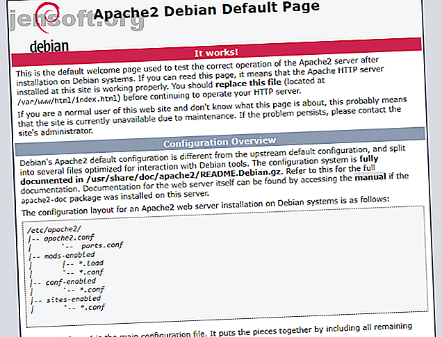 L'écran de test Apache