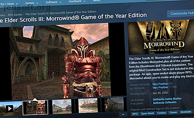 Morrowind sur Steam