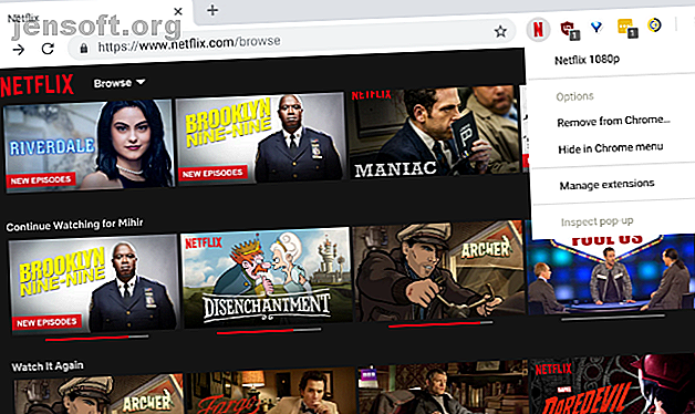 L'extension Netflix 1080p vous permet de diffuser Netflix en Full HD 1080p sur Chrome
