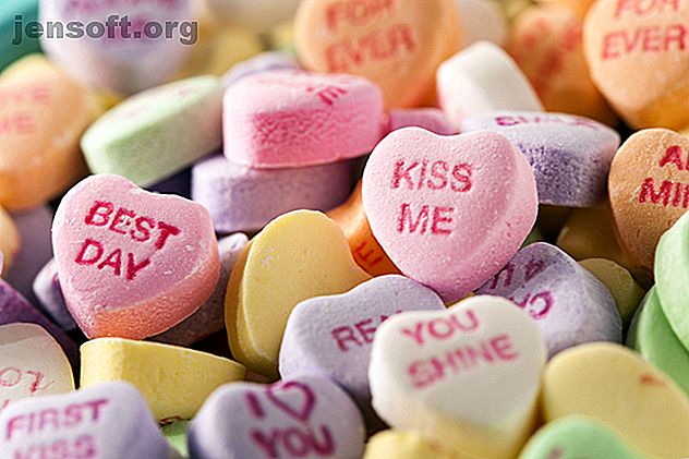 Bonbons coeur utilisés pour les jeux de la Saint Valentin