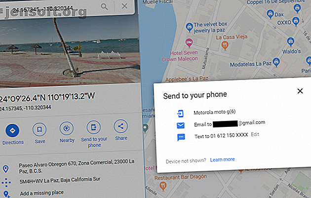 google maps envoyer sur le bureau du téléphone