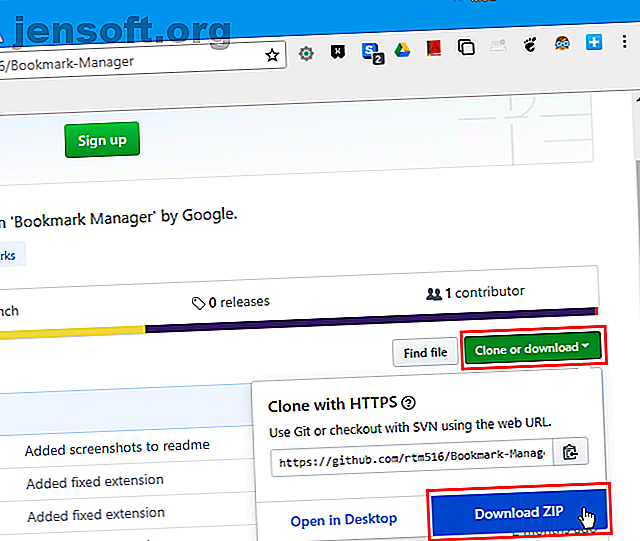 Téléchargez le fichier ZIP de l'extension Bookmark Manager pour Chrome