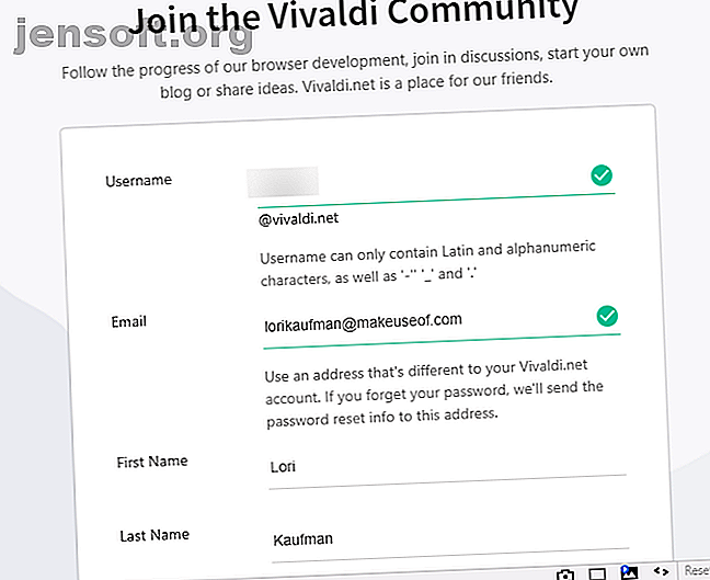 Inscrivez-vous pour un compte Vivaldi.net