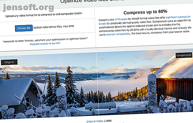 Compressify est un éditeur de vidéo en ligne gratuit permettant de réduire la taille de fichier de vidéos jusqu'à 60%