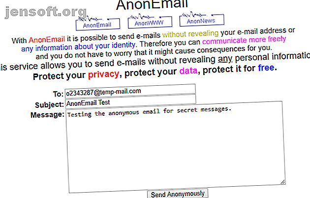 AnonEmail pour envoyer un email anonyme
