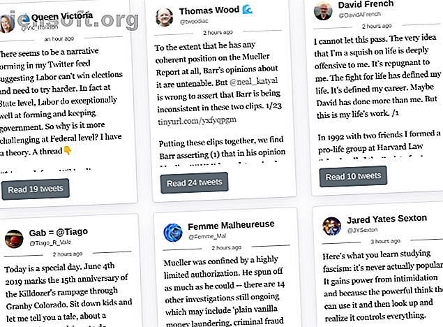 L'application Thread Reader facilite la lecture des discussions sur Twitter et la découverte des tweetstorms