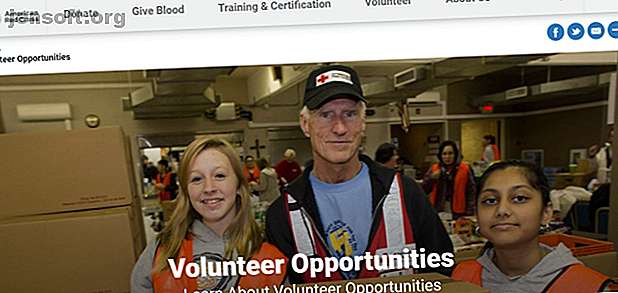 Site Web sur le bénévolat de la Croix-Rouge