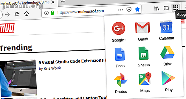 Lanceur Google Apps dans Firefox