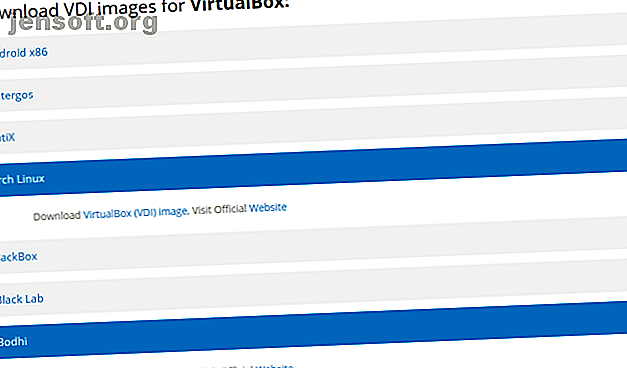 Du kan ladda ner virtuella maskinbilder för att spara tid.  Här är de bästa webbplatserna för att ladda ner virtuella diskbilder för VirtualBox.