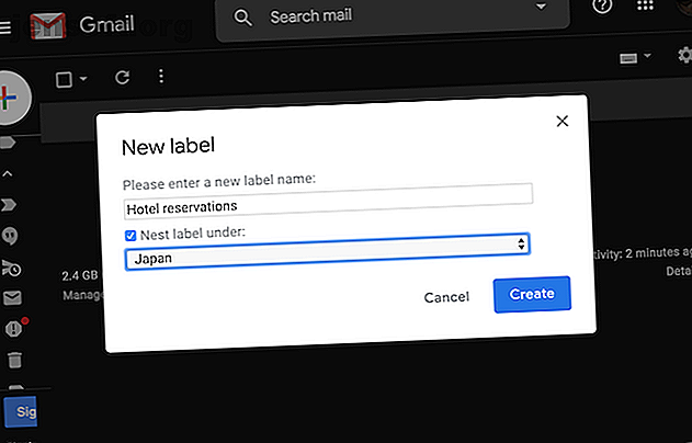 Créer des étiquettes sur Gmail