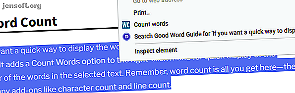 Extension Word Count Chrome