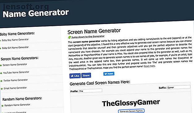 Comment choisir un nom d'écran avec un générateur de nom