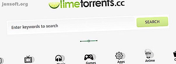 page de recherche de limetorrents