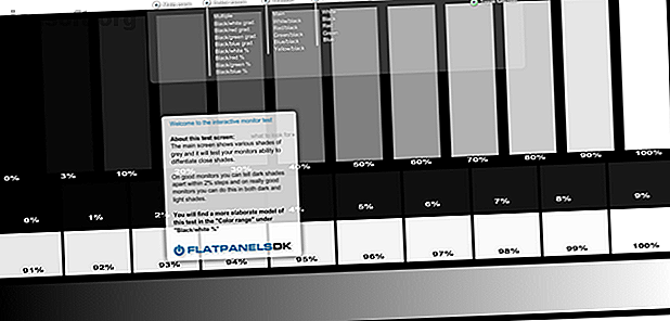 Calibrage de l'écran avec la page de test Online Monitor.