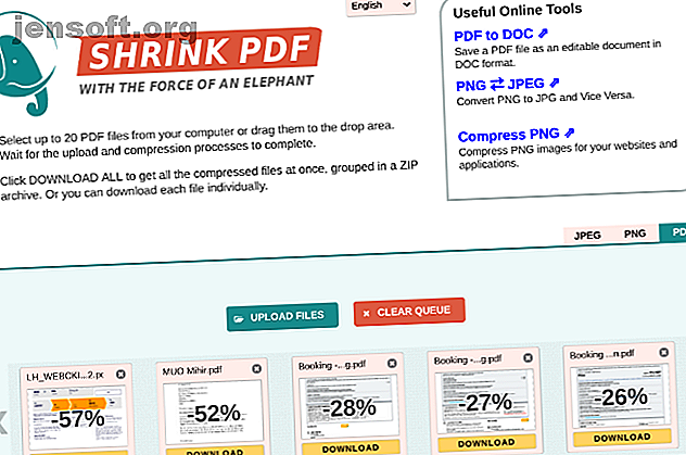 Réduire PDF réduit la taille de plusieurs fichiers PDF