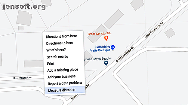 google maps mesure menu distance