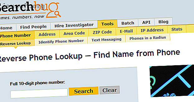 Inverse la recherche de numéro de téléphone en utilisant Searchbug.