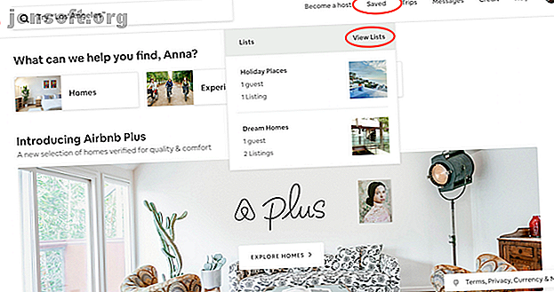 Airbnb te permite crear una lista de deseos de todos los lugares en los que eventualmente te gustaría quedarte.  ¡Aquí hay algunos buenos lugares para ahorrar hoy!