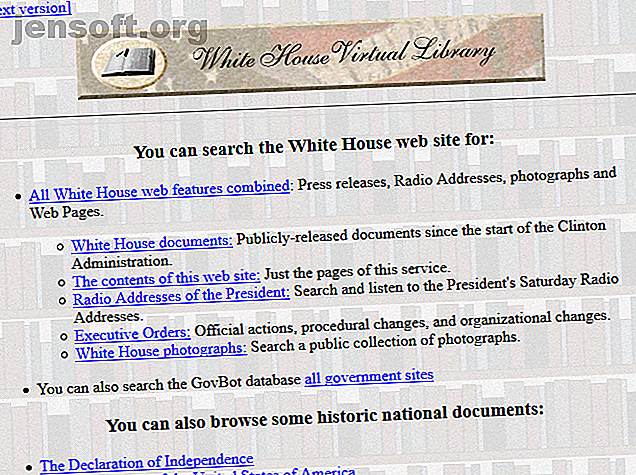 Site de la Maison Blanche en 1997