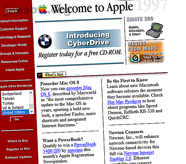 Capture d'écran de Apple en 1997