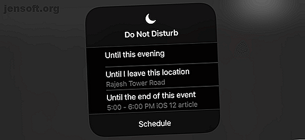 iOS 12 Ne pas déranger les options