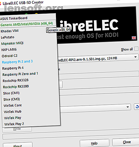 Sélectionnez une plate-forme pour votre téléchargement LibreELEC