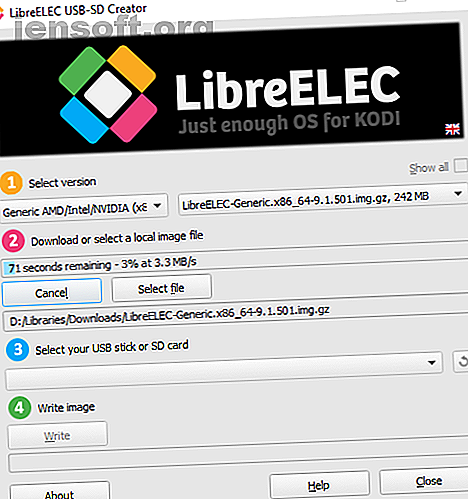 L'outil de création LibreELEC téléchargera une image LibreELEC et l'écrira sur une carte USB ou SD.