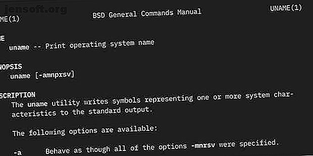 Manuel de commande BSD sur macOS