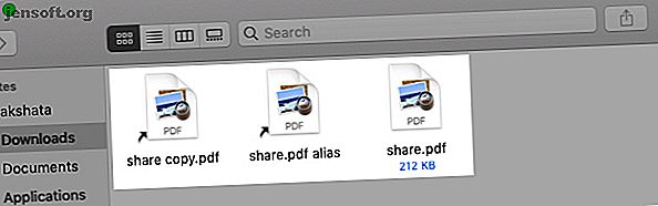 Lien symbolique et alias d'un fichier dans le Finder sous macOS