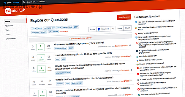 Demandez au site Web Ubuntu pour poser des questions et y répondre