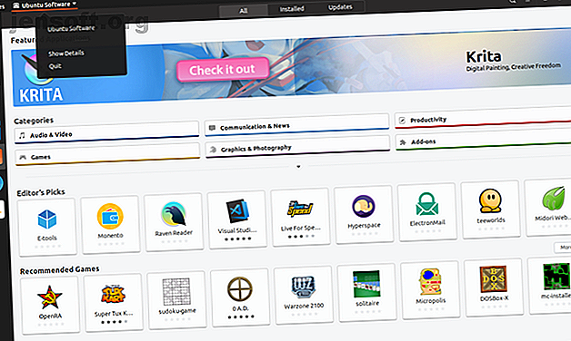 Nouveau menu de l'application GNOME dans Ubuntu 19.04