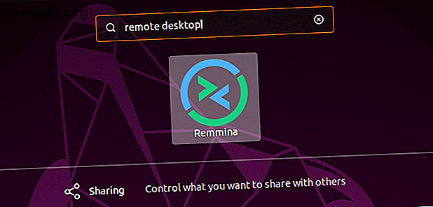 Ouvrez Remmina dans Ubuntu