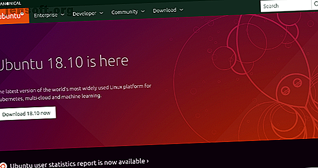 Page d'accueil du site Ubuntu