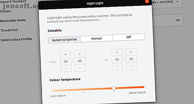 Paramètres de Night Light améliorés dans Ubuntu 19.04