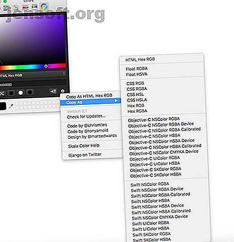 Sélecteur de couleurs Skala Color pour formats Mac
