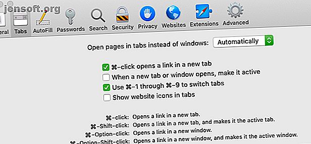 Paramètres du comportement des liens dans Safari sur Mac