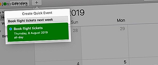 Créer un popup d'événement rapide dans le calendrier Apple sur macOS