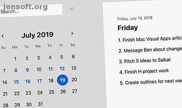 Vue de l'application Mini Diary sur Mac