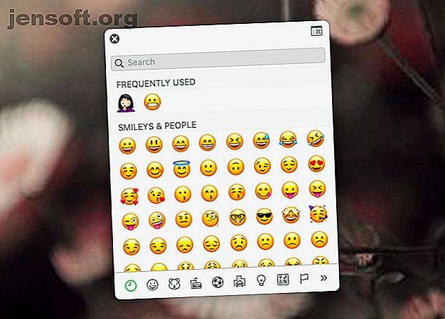 Fenêtre contextuelle du visualiseur Emoji sur macOS