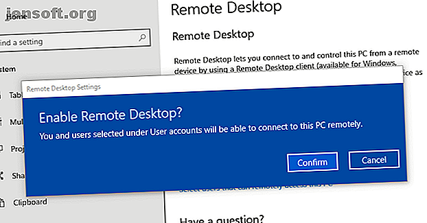 activer le bureau à distance sur Windows 10