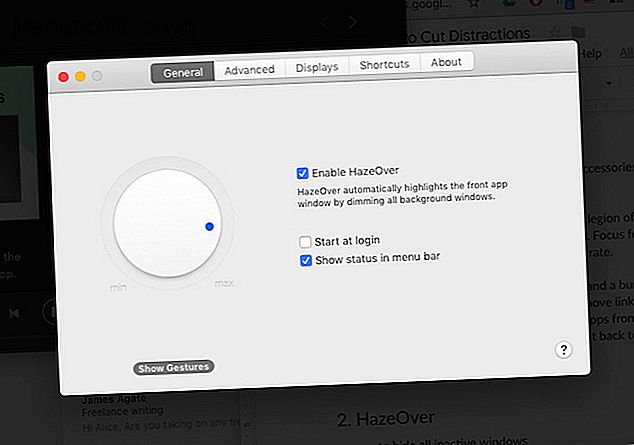 HazeOver, une application MacOS qui vous aide à vous concentrer