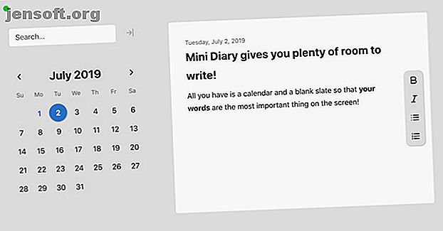 Entrée de journal Mini Diary sur Mac