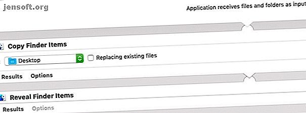 Application Automator pour copier des éléments sélectionnés dans le dossier désigné sur Mac
