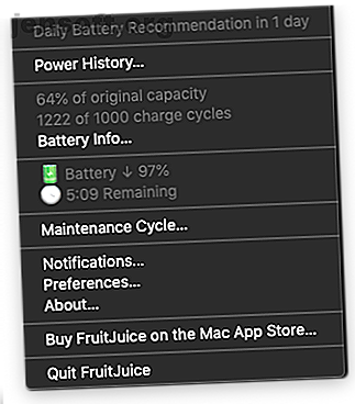 FruitJuice Battery App Mac