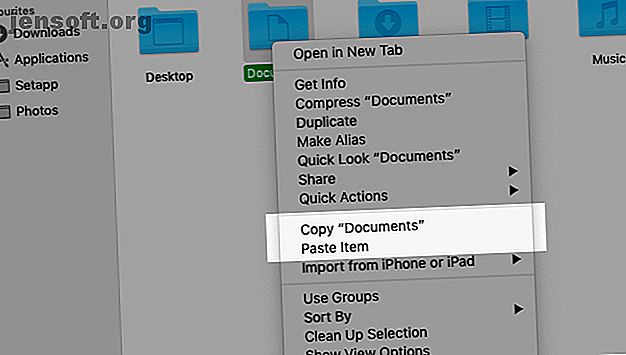 Copier et coller des options dans le menu contextuel du Finder sur Mac