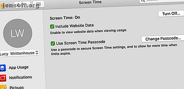 Options de temps d'écran sur Mac