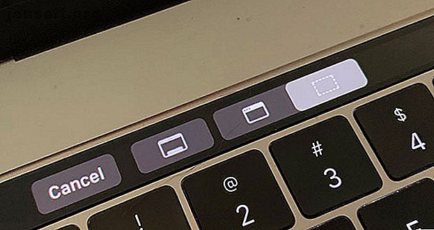 Options de capture d'écran sur la barre tactile MacBook Pro