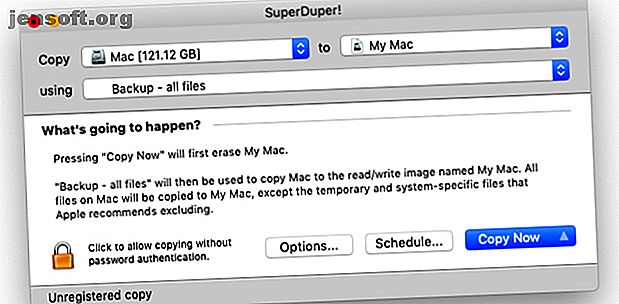 SuperDuper sur macOS