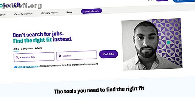 Monster Job Search Page principale