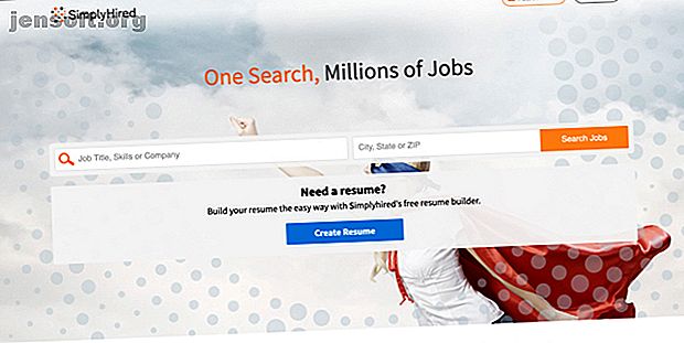 Simply Hired Page principale de recherche d'emploi